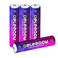 Deleepow AAA Rechargeable Batteries, 1.5V 1500 Cycle Lithium Li-ion Rechargeable AAA Batteries, 800mWh Triple A Battery，4-Pack (No Include Charger)