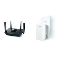 Linksys Tri-Band WiFi Router for Home (Max-Stream AC2200 MU-MIMO Fast Wireless Router) Bundle with Linksys AC1900 Gigabit Range Extender/WiFi Booster/Repeater MU-MIMO (Max Stream RE7000)