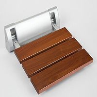 SUNDELY® Wall Mounted Bathroom Solid Wood Teak Folding Fold Up Shower Spa Seat Bench Stool Chair Stall 20" (Supports Weight up to 330lbs / 150kgs)