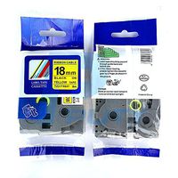 IDIK 1PK Black on Yellow Flexible ID Cable and Wire Label Tape Compatible for Brother P-Touch TZe-FX641 TZ FX641 Tze FX641(18mm x 8m)