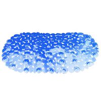 Non Slip Shower Mats,Fheaven Large Strong Suction Anti Non Slip Bath Shower Mat Foot Massage 68X35cm68X35cm (Blue)