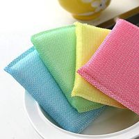 Mr.S Shop Kitchen Dish Bowl Scouring Sponge Cleaning Pads 4Pcs