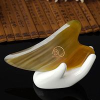 Natural Buffalo Horn Smooth Gua Sha Board Scraping Massage Tools for Body and Face,Trigger Point Myofascial Release (Heart-Shape)