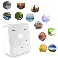 SHARPER IMAGE Ultimate Sleep Sound Machine for Adults & Kids, Soothing Musical Machine for Stress & Anxiety Relief, Promotes Healthy Sleeping Pattern with Relaxing White Noises