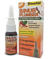 2 Pack of Sinus Plumber for Allergies, Hayfever, Sinusitis, Headaches and Congestion - Replaces Sinus Buster Pepper Nasal Spray