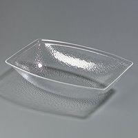 Clear Oval Acrylic Pebbled Finish 11 Quart Bowl 13 7/8 x 18 7/8 inch - 4 per case