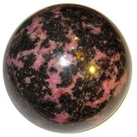 Rhodonite Ball 51 Smooth Pink Black Nebula Love Energy Web Catcher Stone Sphere Crystal 3"