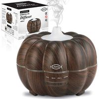 YEAHSO 400ml Aromatherapy Essential Oil Diffuser-Ultrasonic Cool Mist Humidifier. 7 LED Light Color, 4 Timer Settings with Waterless Auto Safety Shut-Off, for Bedroom (Dark Brown)