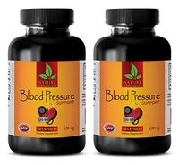 Blood Pressure Capsules - Blood Pressure Support 690 Mg - Dietary Supplements - folic Acid b6 b12 Supplement - 2 Bottles 120 Capsules