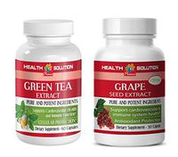 Immune System Booster - Green Tea - Grape Seed Extract - Grape Seed Extract Natural - (2 Bottles Combo)