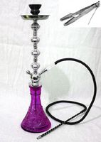 Sale Hookah 26" Purple 1 hose shisha nargila bar smoking pipe glass water Vase