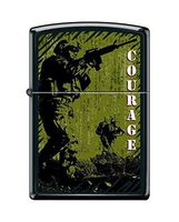 Zippo Custom Lighter Design Courage Windproof Collectible - Cool Cigarette Lighter Case Made in USA Limited Edition & Rare