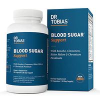 Dr Tobias Blood Sugar Support - Cinnamon, Banaba, Bitter Melon, Guggul, Chromium Picolinate, Vitamin C and Vitamin E Supplement (90 Count)