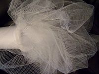 White Tulle Fabric - 6 Inches Wide - 100 Yard Roll - Great for Bridal, Bows, Crafts, & Sewing!