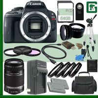 Canon EOS Rebel SL1 Digital SLR Camera and Canon 55-250mm Lens + 64GB Green's Camera Package 2