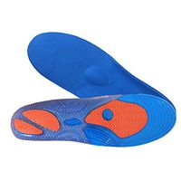 Shoe Inserts Massaging Gel Insoles, Arch Support Foot Pain & Plantar Fasciitis Relief, Blue (Women's Size 5-10)