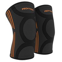 Brace Compression Sleeves Knee Support for Men Knee Pain Relief Knee Pain rodilleras para Dolor de rodillas Copper Knee Brace Workout Accessories for Men Womens Workout Mens Basketball (Orange, M)