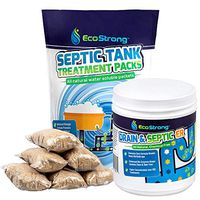 Drain Clog Remover & Opener I Septic Tank Enzyme Treatment & Maintenance [Bonus 6 Month Septic Treatment Packs] Eco Safe Formula, Hair, Paper, Sludge & Grease Clog Cleaner by Eco Strong