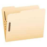Pendaflex Fastener Folders, 2 Fasteners, Letter Size, Manila, 1/3 Cut Tabs, in Left, Right, Center Positions, 50 Per Box (FM213)