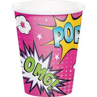Girl Superhero Cups, 24 ct