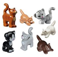 LEGO FRIENDS 7 pcs NEW CAT LOT Kitten Kitty Animal Pet shop Minifigure Minifig Figure boy girl Cute