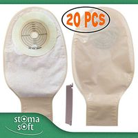 Stoma Soft One Piece Drainable Ostomy Colostomy Ileostomy Pouch 60mm Cut Size Reusable Disposable (Bolsas de Colostomia) (1 Box, 20 Pieces)