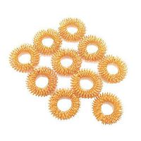 SPEQUIX 10 Pieces Acupressure Massage Rings Increase Blood Flow Circulation Finger Massager Ring Health Tool (Golden)