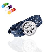 constantlife Allergy Free Star Adjustable Leather Band Bracelet Essential Oil Diffuser Lockets Aroma Fragrancy Jewelry (Star)