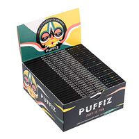 Puffiz Unrefined 100% Natural King Size Slim Rolling Paper Full Box of 50 Packs