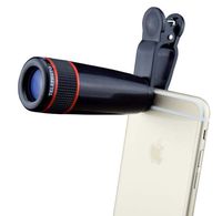 ZTYD Monocular Lens, New 8X Mobile Phone Telescope High-Definition Low-Light Night Vision Camera Lens Pocket Portable Glasses Glasses Single Tube,Black