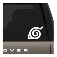 A&B Traders' Naruto Vinyl Stickers Anime Decals Hidden Leaf Logo Decal for Cars, Windows, MacBook and laptops.