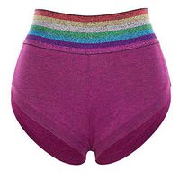 LinqiudD Women Sports Shorts Gym Workout Waistband Skinny Yoga Short Pants(Purple,L)