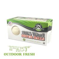 Maple Hill Dryer Balls X-Large Handmade Wook Dryer Balls Fabric Softener, Outdoor Fresh, Set of 2