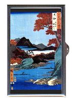 Japanese Woodblock Mountains Decorative Pill Box
