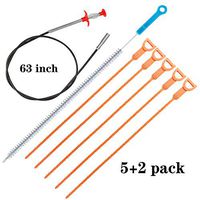 Sugelary Drain Clog Remover Hair Snare Drain Cleaner Drain Hair Remove Tool Metal Overflow Cleaning Brush Drain Relief Cleaner for Sink Kitchen and Bathroom