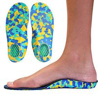 Camo Comfort Childrens Insoles for Kids with Flat Feet Who Need Arch Support by KidSole (Toddler Size 9-12)