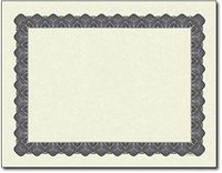 Masterpiece Silver Parchment Certificate - 11 x 8.5 - 100 Sheets