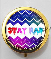 BlackKey Stay Rad 3-Compartment Decorative Pocket Gift Box Case Organizer for Pill, Color 2 -968