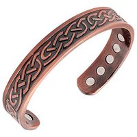 Heavyweight Copper Magnetic Cuff Bracelet for Men, with 10 Magnets