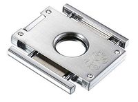 Personalized Caseti Churchill Brushed Metal Cigar Cutter with Free Engraving