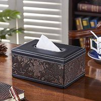 T-ZJHC Tissue Box Living Room Dining Room Tray Creative Home Simple and Lovely, Antique Flower Trumpet