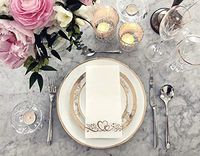 Premium Quality Decorative Gold Linen-Feel Guest Hand Napkins Towels | Disposable Soft Absorbent Biodegradable | Kitchen Bathroom Baby Party Wedding Birthday Cocktail Anniversary Dinner Luncheon 100pc