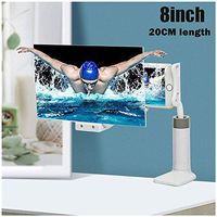 3D HD Mobile Phone Screen Magnifier Amplifier Movie Video Cell Phone Enlarger Screen iPhone Projector for iPhone & Android Smartphone Accessories,360° Rotation Adjust Phone Holder (White, 8 inch)