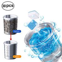 Coolcycling 30 Pcs Washing Machine Tank Cleaner Tablet Deodorant Durable Washing Machine Cleaner Descaler Deep Cleaning Remover