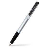TruGlide Pro Universal Stylus Mesh Fiber Fine Point Stylus Pen for All Capacitive Touchscreen Smartphones and Tablets (Silver with Replaceable Black Microfiber Tip)