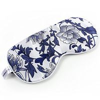 T-YZAG 2 Pieces Silk Eye mask Sleep Shading Breathable Men and Women Eye mask Sleeping Eye mask can be hot Compress ice, Blue and White Porcelain