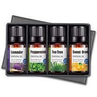 Therapeutic-Grade Aromatherapy Essential Oil Gift Set –100% Pure of the Highest Quality Oils – Peppermint, Tea Tree, Lavender, Eucalyptus (4 Bottles)
