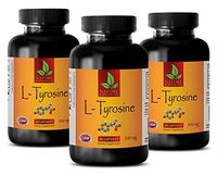 Brain Memory - L Tyrosine 500MG - Immune System Supplement - 3 Bottles (180 Capsules)