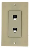 Leviton 40144-I Decora Telephone Wall Jack Assembly, Ivory