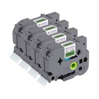 Molshine Compatible Standard Laminated Label Tape,Replacement for Brother P-Touch TZe751 TZe-751 TZ751 TZ-751,Black on Green,24mm x 8m(1 inch x 26.2 feet),4 Pack